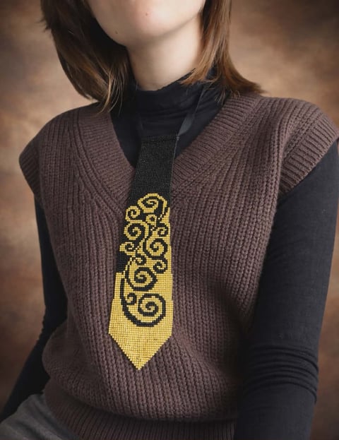 Krawaty z koralików Toho